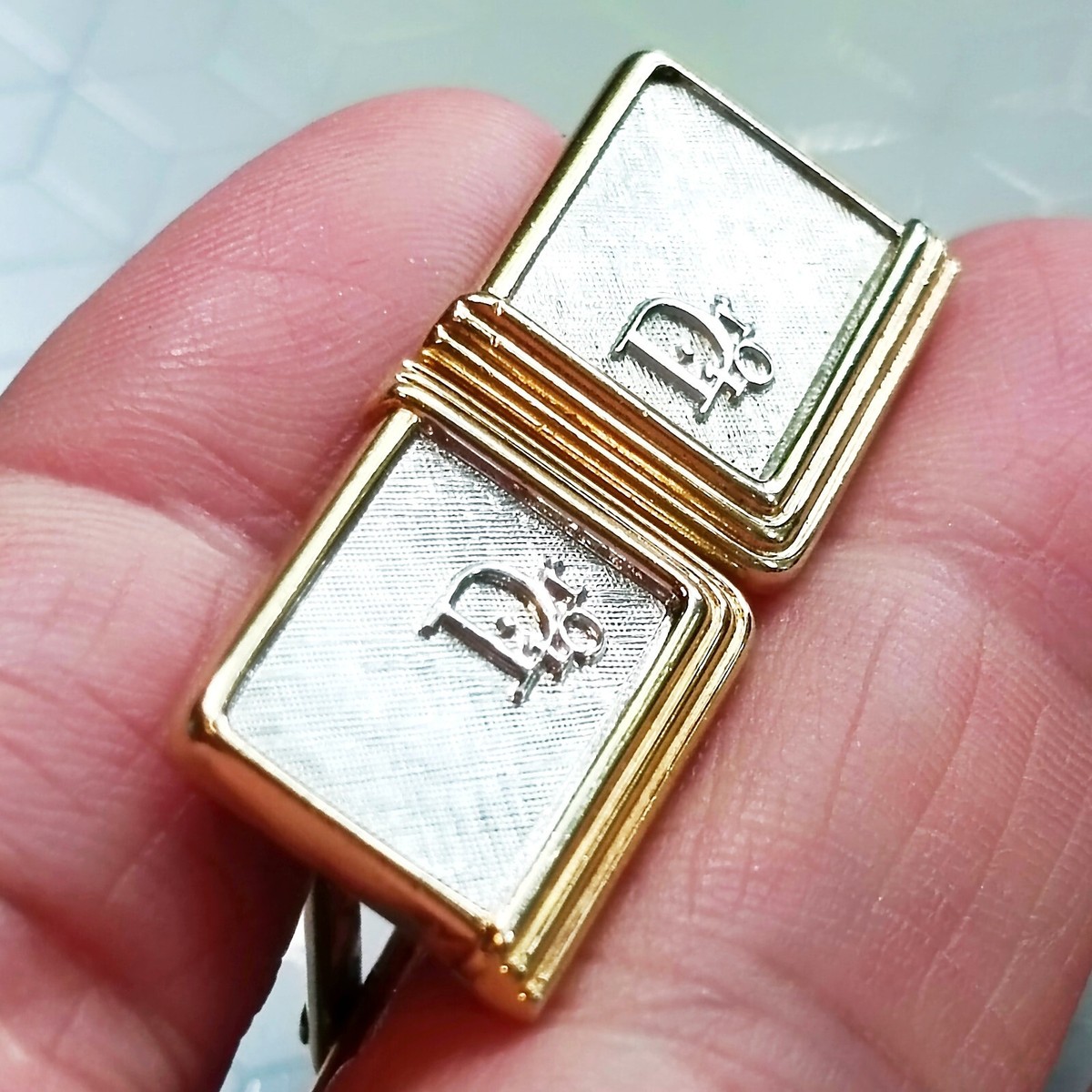Christian Dior Germany Gold & SilverTone With Logo Dior