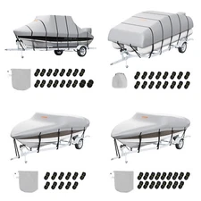 VEVOR Heavy Duty Boat Cover 600/800D Waterproof V-Hull/T-top Boat Cover