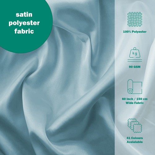 Silky Satin Liquid Fabric Plain Luxury Dress Crafts Decorations Drape Dancewear - Picture 63 of 121