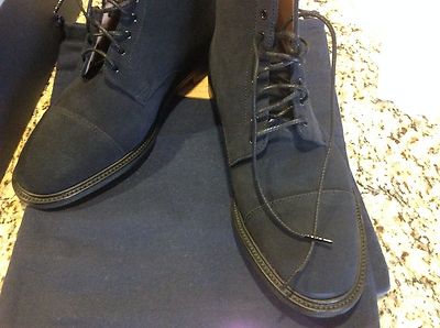 Alfred Sargent x J. Crew Men\'s UK 9.5 / US 10 Blue Suede Cap Toe Boots England Alfred Sargent Shoes J.Crew Suede Cap Toe Boots Made in UK 9  main image 3