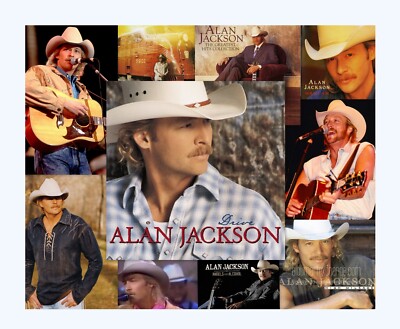 Blanket ALAN JACKSON Through the Years Plush Fleece 50x60  1970s 1980s 2000TODAY