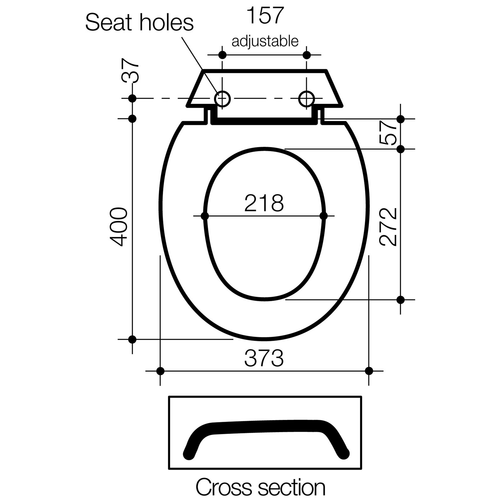 Caroma UNISEAT WITH GERMGUARD TOILET SEAT Bacteria Resistant, WHITE