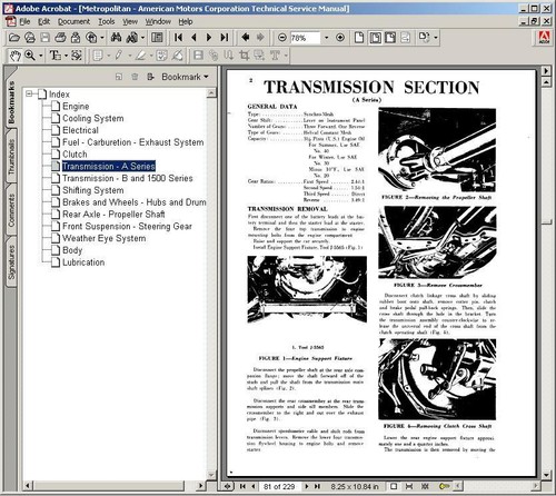 Nash Metropolitan 1953 to 1962 Dealer Automotive Workshop Service Parts Manuals - Picture 3 of 5