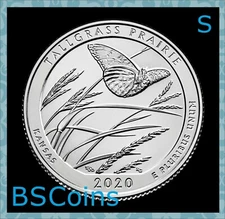 2020 S ATB Quarters Tallgrass Prairie, KS - BU ONE Coin - FREE Ship TODAY!!