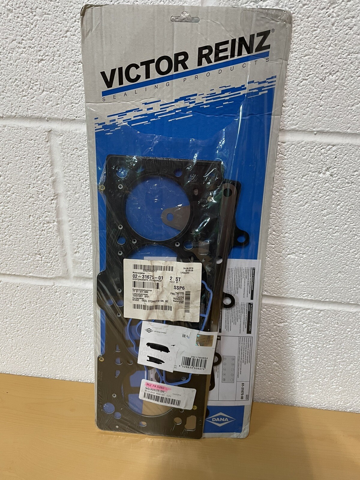 02-31675-01 VICTOR REINZ GASKET SET, CYLINDER HEAD FOR DACIA LADA NISSAN RENAULT