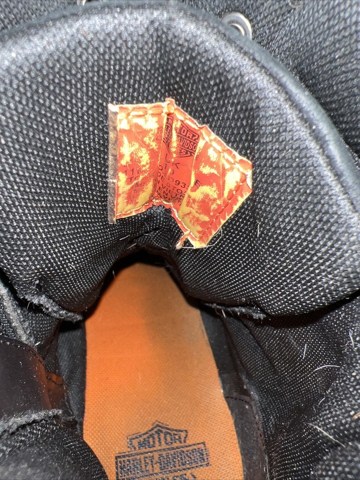 HarleyDavidson Men's Abercorn Black Leather Motorcycle Boots Size 11 M