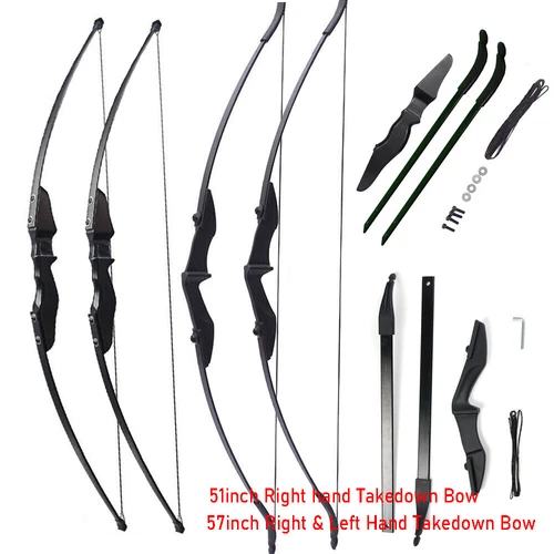 30/40Lbs Archery Detachable Takedown Recurve Bow Right & Right Left Hand Hunting - Picture 8 of 17