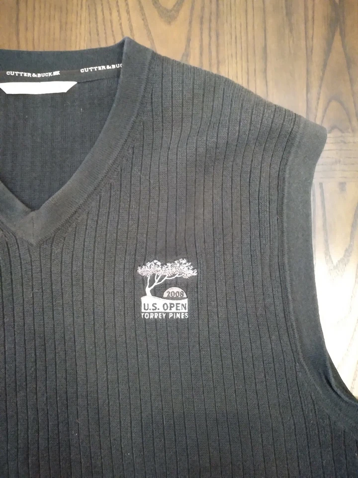 Cutter & Buck Mens Vest V Neck Size Large Black - Image 4 of 4