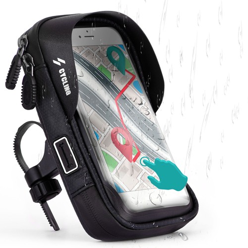 Waterproof Bicycle Mount for Samsung Galaxy 360° Handlebar Bicycle Bag - Picture 1 of 9