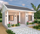 23x20 Feet Small House Design 7x6 Meter One Bedroom Gable Roof (A4 Hard Copy)