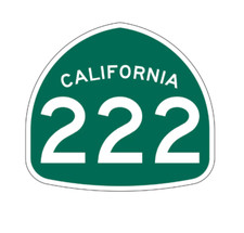 3" california state route 222 highway sign bumper sticker decal usa made