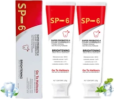 2Pcs Super Probiotic SP-6 Toothpaste, Probiotics Bright White Toothpaste, Sp 6 T