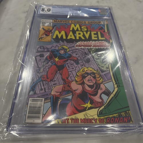 Ms. Marvel #19 Marvel Comics 8/78 CGC Graded 8.0 VF/NM Origin Ms. Marvel retold