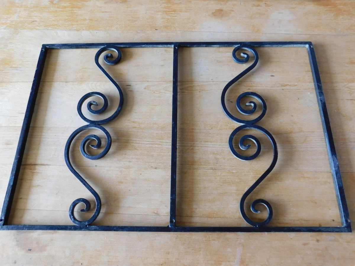Fenêtre ornementale de grange style antique fonte/rouille 46 x 74cm