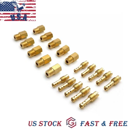 Kit de carburador 10X chorros principales + 10 X chorros piloto para Mikuni TM TMX VM VM22 - Imagen 1 de 6