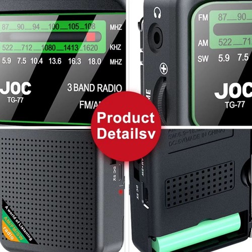 Type-C Pocket Radio Mini Full Band Radio for Senior Home Walking - Zdjęcie 5 z 14