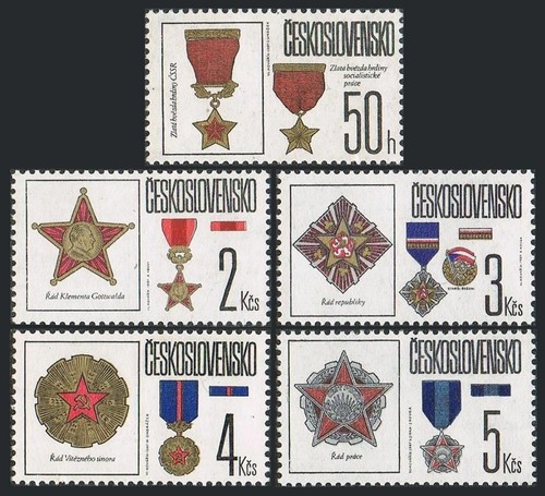 Czechoslovakia 2642-2646.MNH.Michel 2897-2901. State decorations,1987.