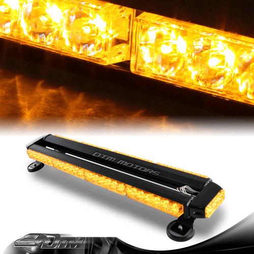 54 LED Amber 26.5" Work Emergency Warning Warn Flash Four Side Strobe Light - Bild 1 von 3