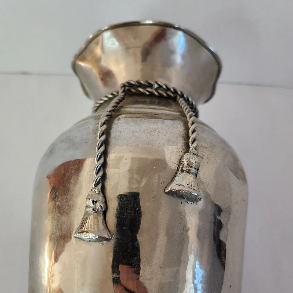 12.5" H Nickel Vase with Nickel Robe Accent by Elegant Expressions 12.5" H - Image 2 of 4