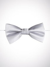 Boys Silver Elasticated Dickie Bow Tie Page Boy Wedding Prom Dickie Bows
