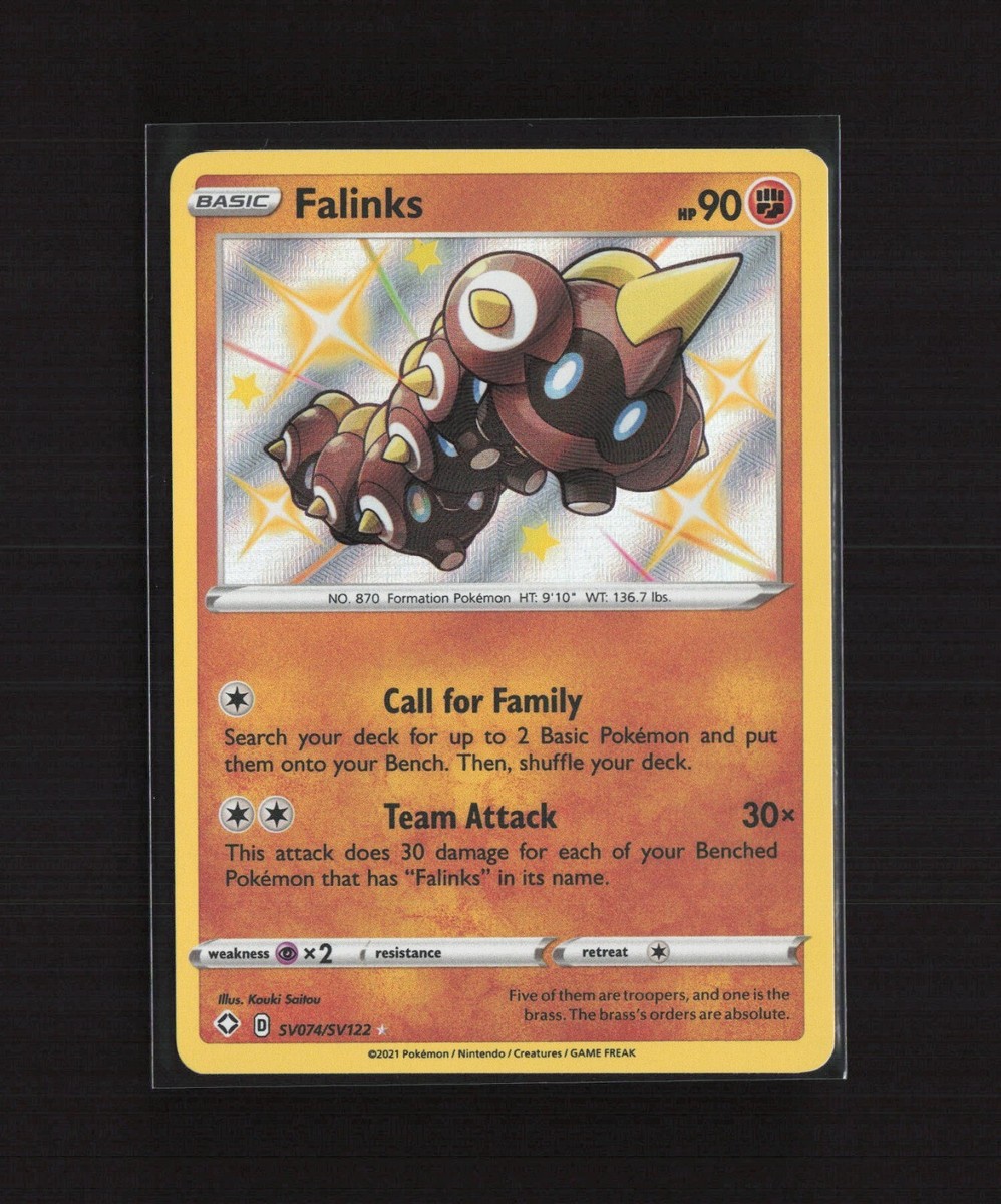 shiny falinks pokemon card Falinks SV074/SV122 Shining Fates Shiny Holo Rare Baby Pokemon Card