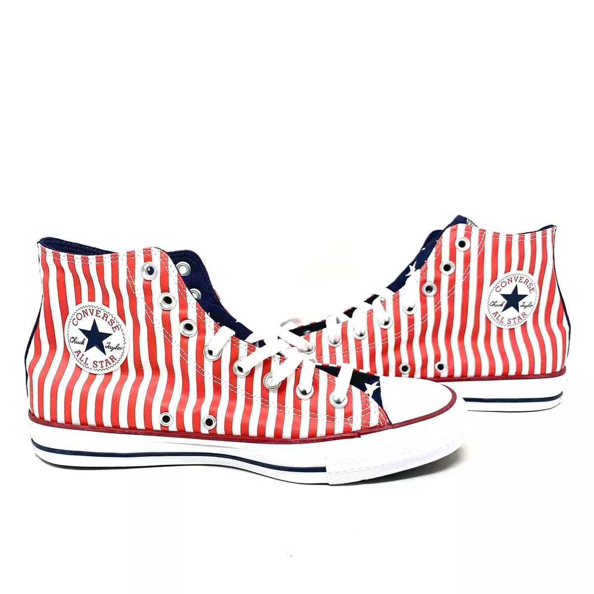 Stars and stripes converse high tops top