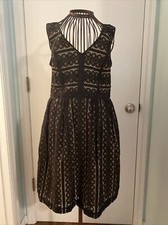 Loft 2 black lace sleeveless dress