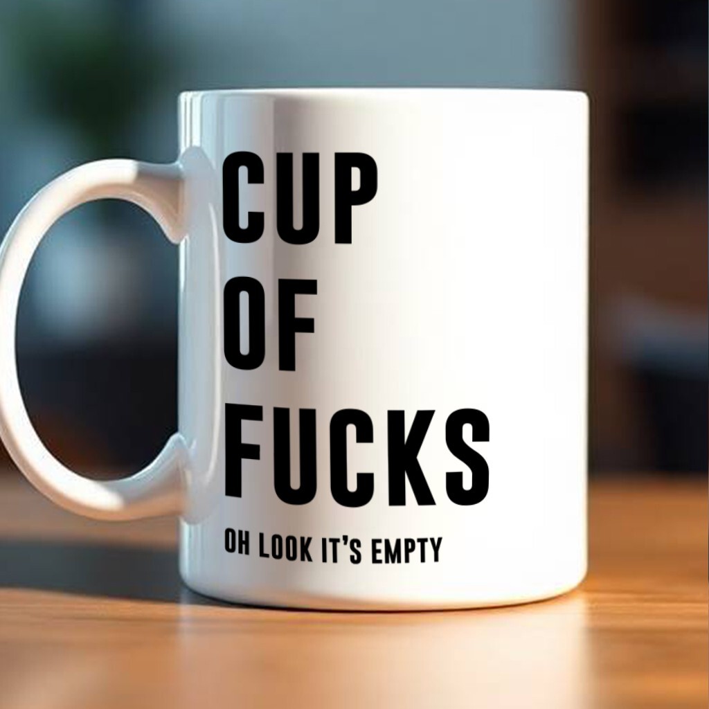 Cup Of F*cks Mug Gifts For Him Present Office Work Funny Rude For Her Offensive
