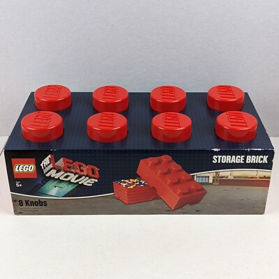 LEGO Movie 4004 Red Storage Brick Knobs 2014 BNIB Sealed