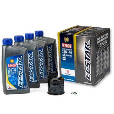 Suzuki R7000 ECSTAR Semi Synthetic Oil Change Kit 4 Quart 990A0-01E30-4KT
