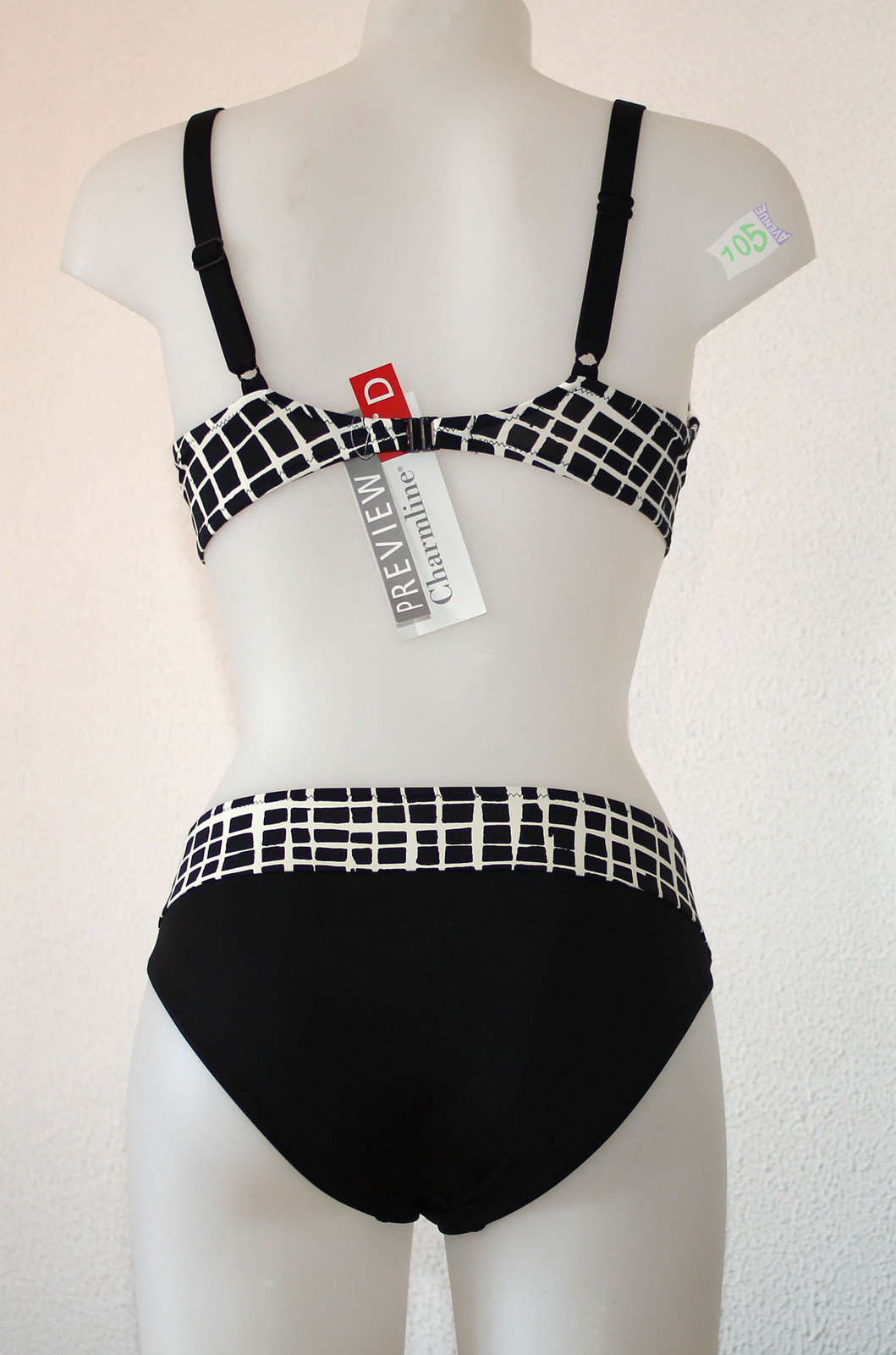 Maillot De Bain 2 Pièces Bikini Lidea Maryan Mehlhorn - Taille 42D, Marine Et Blanc Rayé, Neuf Avec étiquettes