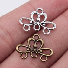 100Pcs 18x13mm Alloy Charm Floral Hollow out connector ef2710