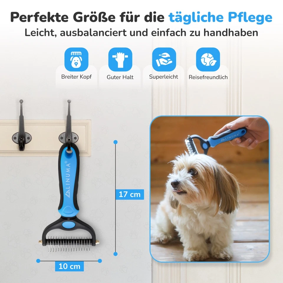 Undercoat Brush Dogs & Cats Long Hair Gently Removes Undercoat & Felting - Image 3 of 4