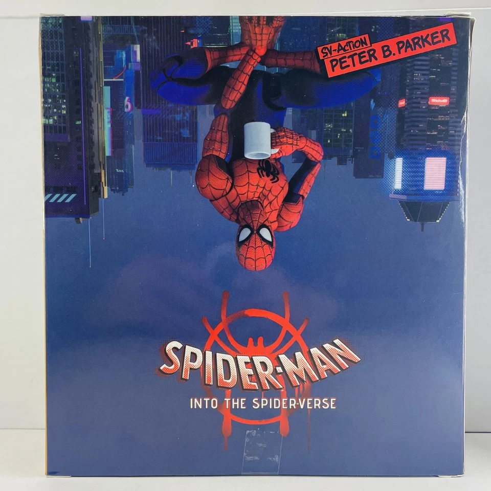 Spider-Man Action Figure Peter Parker Into The Spider Verse Toy Gift With Box - Image 3 of 4