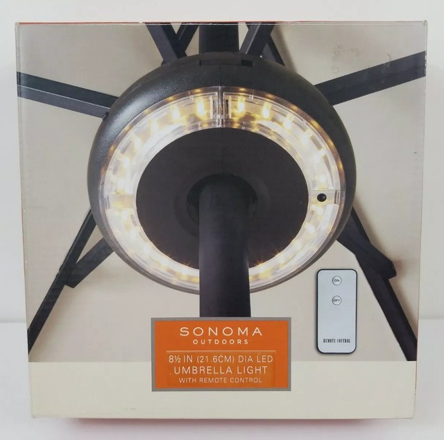 Sonoma Outdoors 8 5 Inch Diameter Led Patio Umbrella Light 3 Aa New In Box For Sale Online