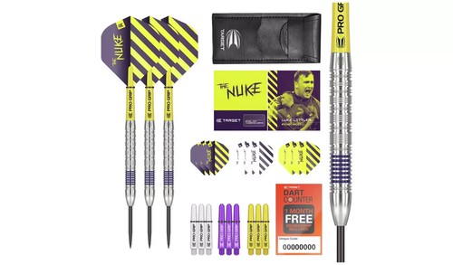 Target Darts Set Luke The Nuke Littler Gen 1 90% Tungston Steel Tip 80% 22g 23g - Picture 2 of 16