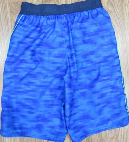 NIKE Mens LINED SWIM SHORTS POLYETER BLUE & LIME GREEN Sz SMALL, S - Picture 5 of 5