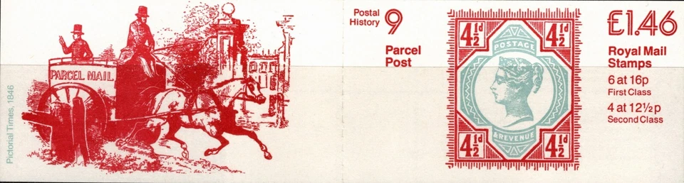 UK 1983 TWO BOOKLETS PARCEL POST HISTORY CENTENARY LEFT & RIGHT 20 STAMPS MNH - Image 4 of 4
