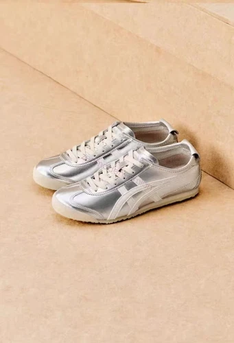 ASICS NUOVE sneakers Onitsuka Tiger MEXICO 66 argento bianco sporco THL7C2 9399 scarpe unisex