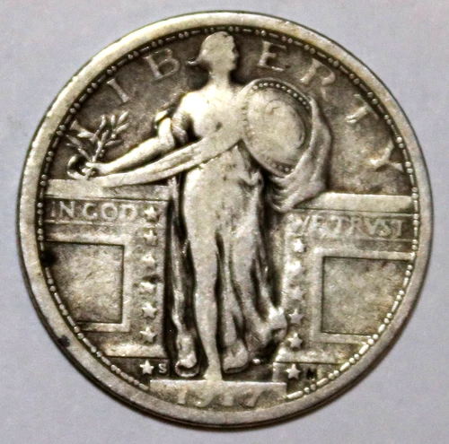 1917-S Type 1 Standing Liberty Quarter - Fine/Very Fine - #9461D
