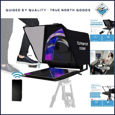 Lightweight Teleprompter with Glossy Screen for Professional Video Recording