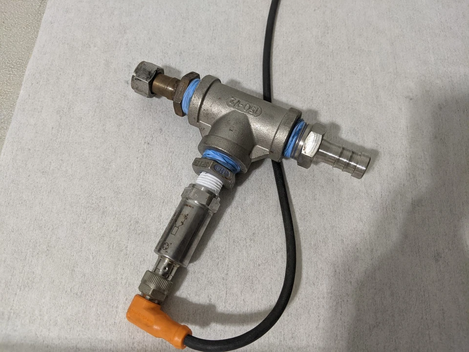 IFM TA3317 4‑20 mA Temperature Transmitter In SS Tee, 1/4‑NPT, IP69K, Cut Cable - Image 2 of 4