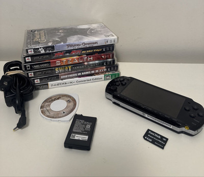 Sony PSP-3001 Bundle w/ 4GB Card Charger 5 Games/2 Movies Tested Works M