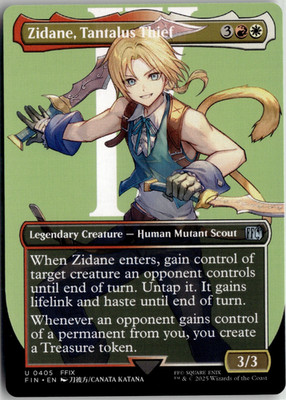 Zidane Tantalus Thief 0405 Borderless Final Fantasy FF MTG Magic Card NM