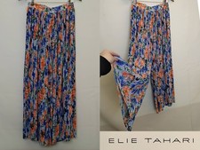 Elie Tahari Flowy Pants Women's S Blue Floral Print Pleated NWT J4950