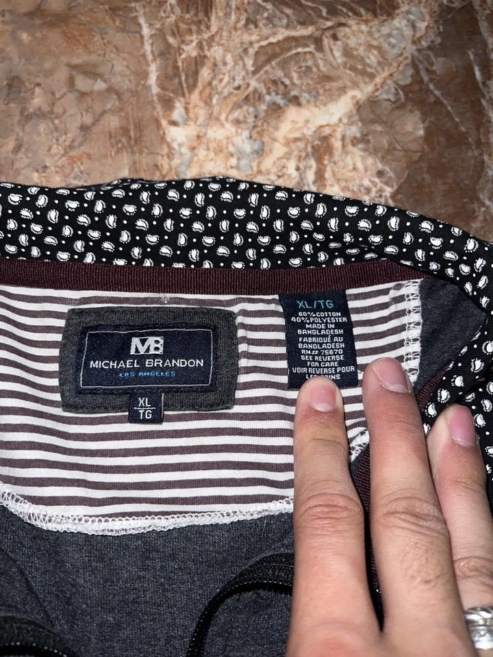 De colección Michael Brandon Para Hombres Manga Larga Pull Over - Negro 1/4 Cremallera - XL Foto 2 de 4