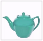 J A BAUER POTTERY  Plain Ware Tea Pot, Jade Green, 1930's, Excellent Condition