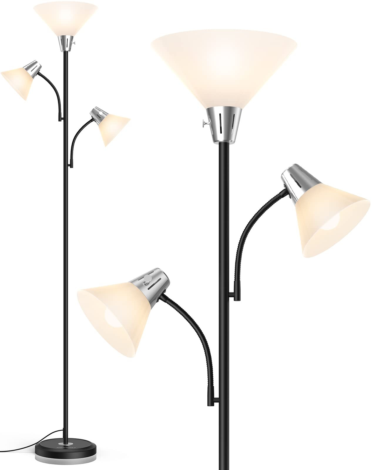Energy-Saving 3000K Floor Lamp with Replaceable Bulb for Living Room-image
