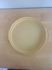 Vintage Tupperware Harvest Gold Round Cake Taker Bottom Tray Replacement Lid