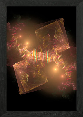Die Trennlinie gerahmtes Wandbild Poster Leinwanddruck Bild